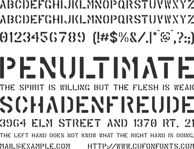 Marsh font preview