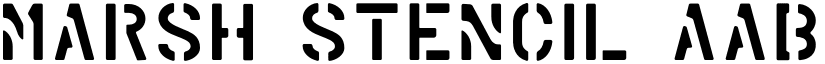 Marsh Stencil font