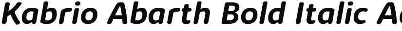 Kabrio Abarth Bold Italic font