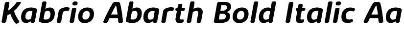 Kabrio Abarth Bold Italic font