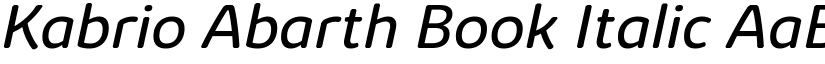 Kabrio Abarth Book Italic font