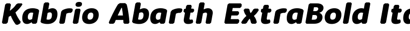 Kabrio Abarth ExtraBold Italic font