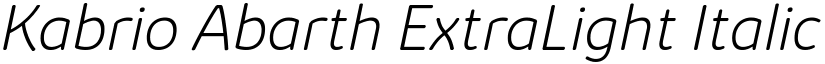 Kabrio Abarth ExtraLight Italic font