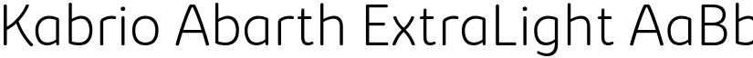 Kabrio Abarth ExtraLight font