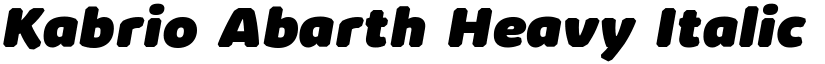 Kabrio Abarth Heavy Italic font