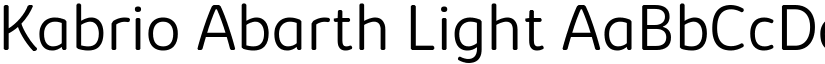 Kabrio Abarth Light font
