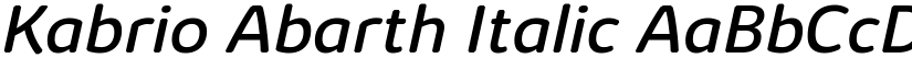 Kabrio Abarth Italic font