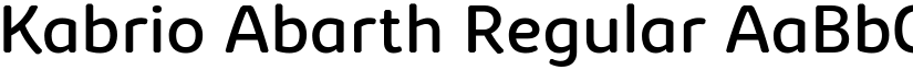 Kabrio Abarth Regular font