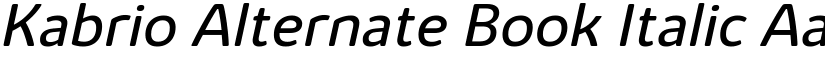 Kabrio Alternate Book Italic font