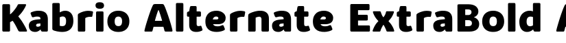 Kabrio Alternate ExtraBold font