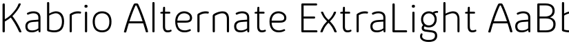 Kabrio Alternate ExtraLight font