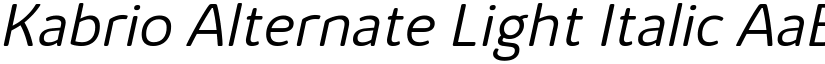 Kabrio Alternate Light Italic font