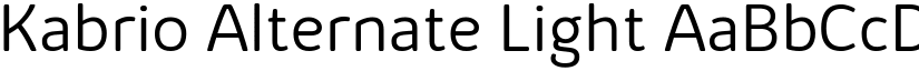 Kabrio Alternate Light font