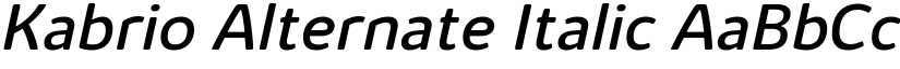 Kabrio Alternate Italic font