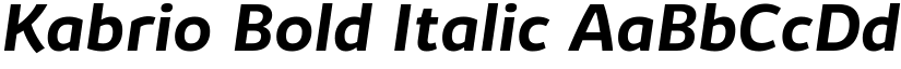 Kabrio Bold Italic font