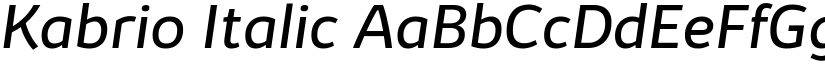 Kabrio Italic font