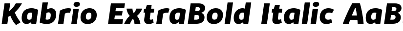 Kabrio ExtraBold Italic font