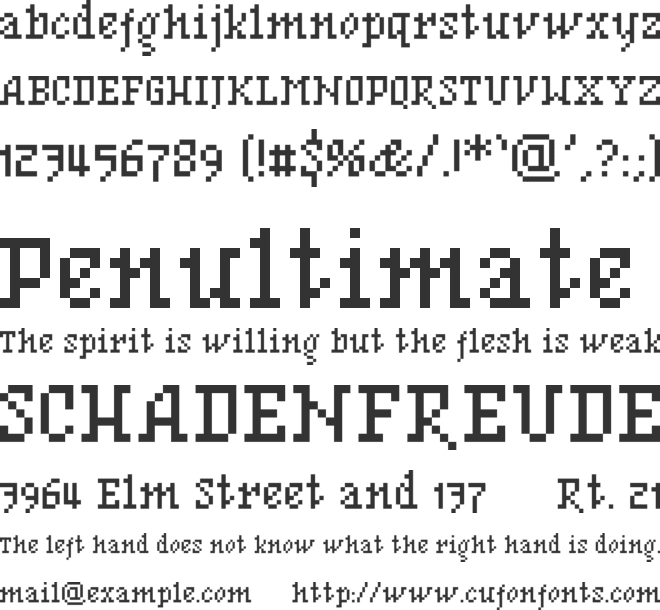 BF Mnemonik font preview