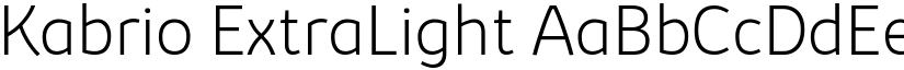 Kabrio ExtraLight font