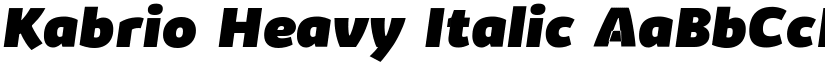 Kabrio Heavy Italic font