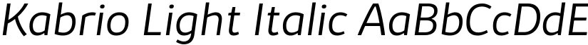 Kabrio Light Italic font