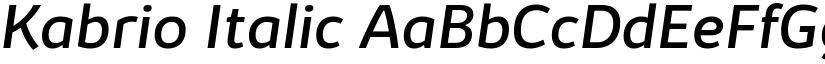 Kabrio Italic font