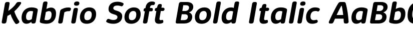 Kabrio Soft Bold Italic font