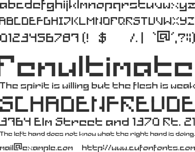 Retro Rescued font preview