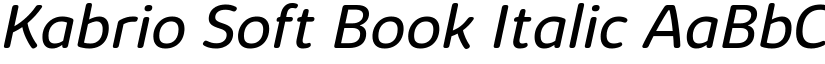 Kabrio Soft Book Italic font
