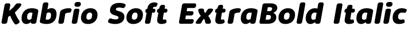 Kabrio Soft ExtraBold Italic font