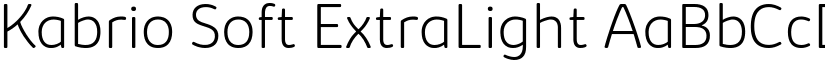 Kabrio Soft ExtraLight font