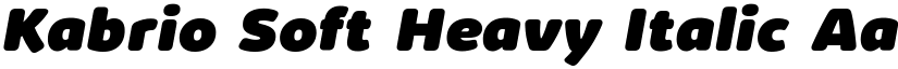 Kabrio Soft Heavy Italic font