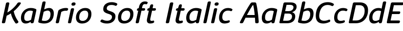 Kabrio Soft Italic font