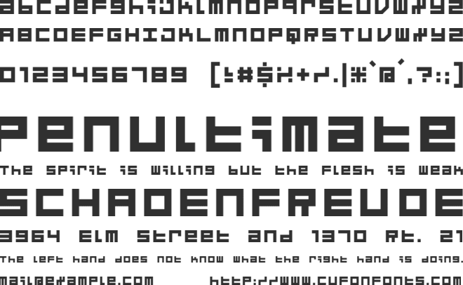 Micro font preview