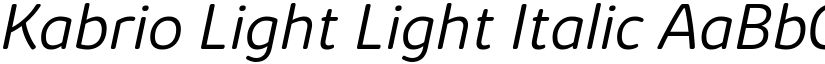 Kabrio Light Light Italic font