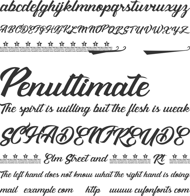 Sebastiana personal use font preview