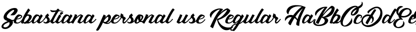 Sebastiana personal use Regular font