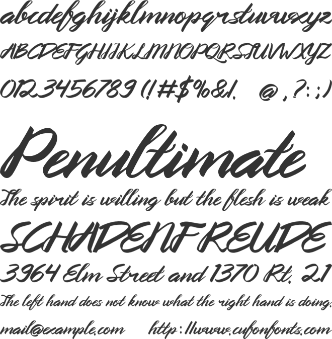 Queenata font preview