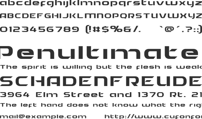 HYDRO font preview