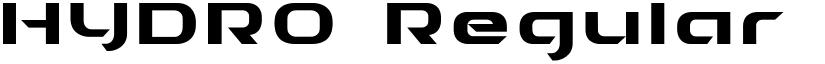 HYDRO Regular font