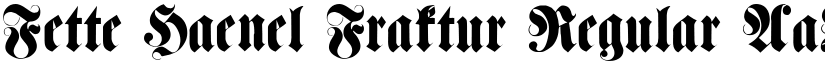 Fette Haenel Fraktur Regular font