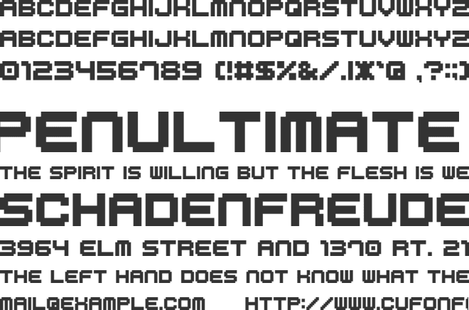 M41 Lovebit font preview