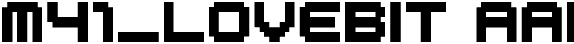 M41_LOVEBIT font