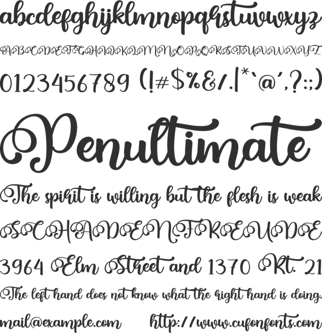 Marry You font preview