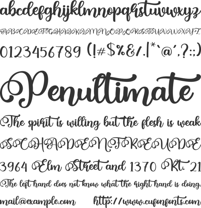 Marry You font preview