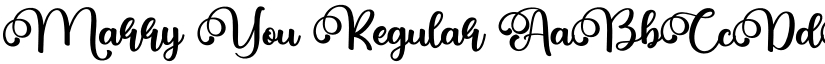 Marry You Regular font