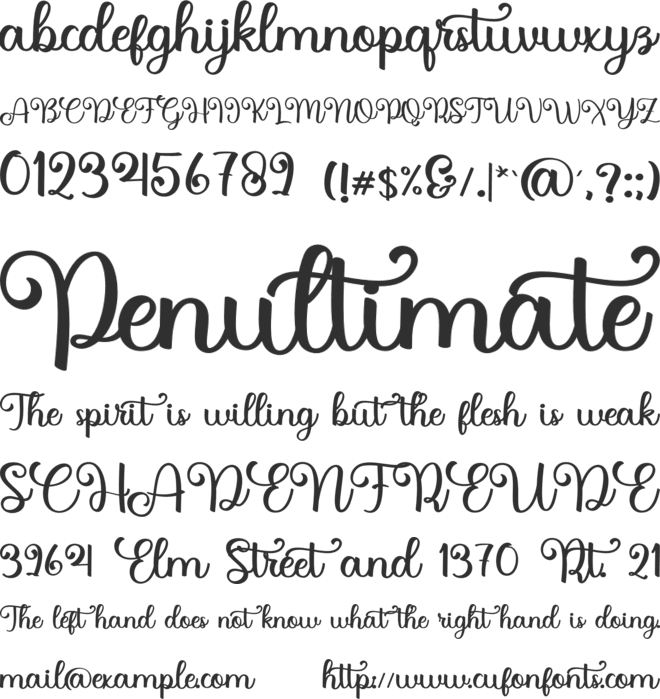 Hunter Bee font preview