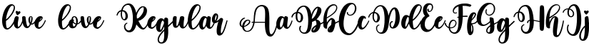 live love Regular font