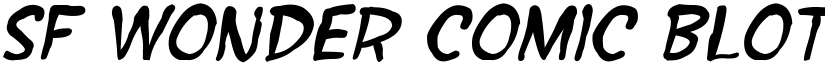 SF Wonder Comic Blotch Italic font