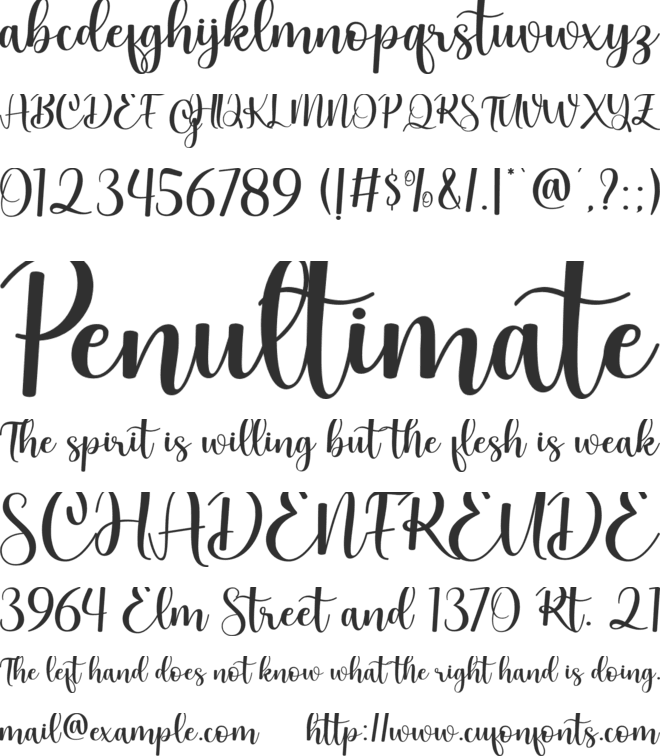 Holiday Sweet Lovely font preview